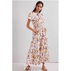 Anthropologie Somerset tiered smocked waist maxi dress